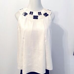 Magaschoni White Linen Top